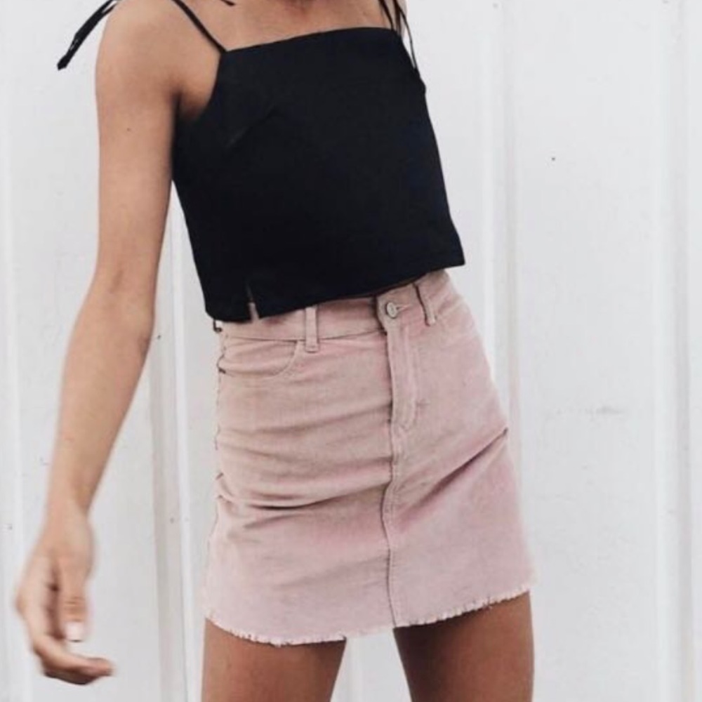 Pink Brown Corduroy Impeccable Pig Skirt